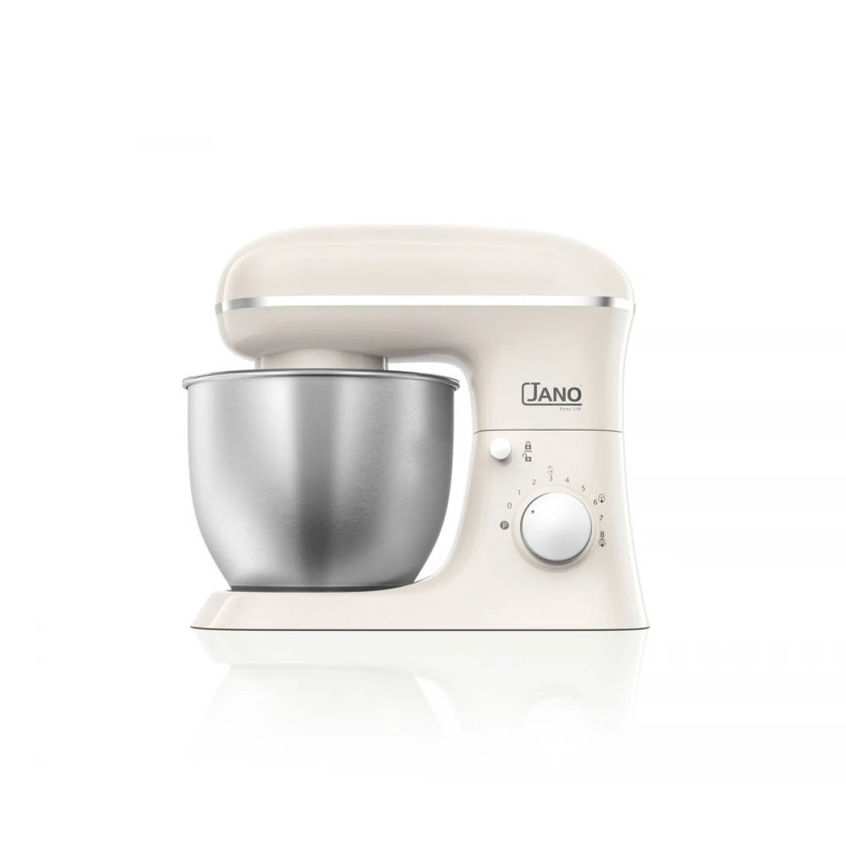 Cherry electric mixer from Jano, 5.0 liter, 1300 watts, 8 speeds, beige