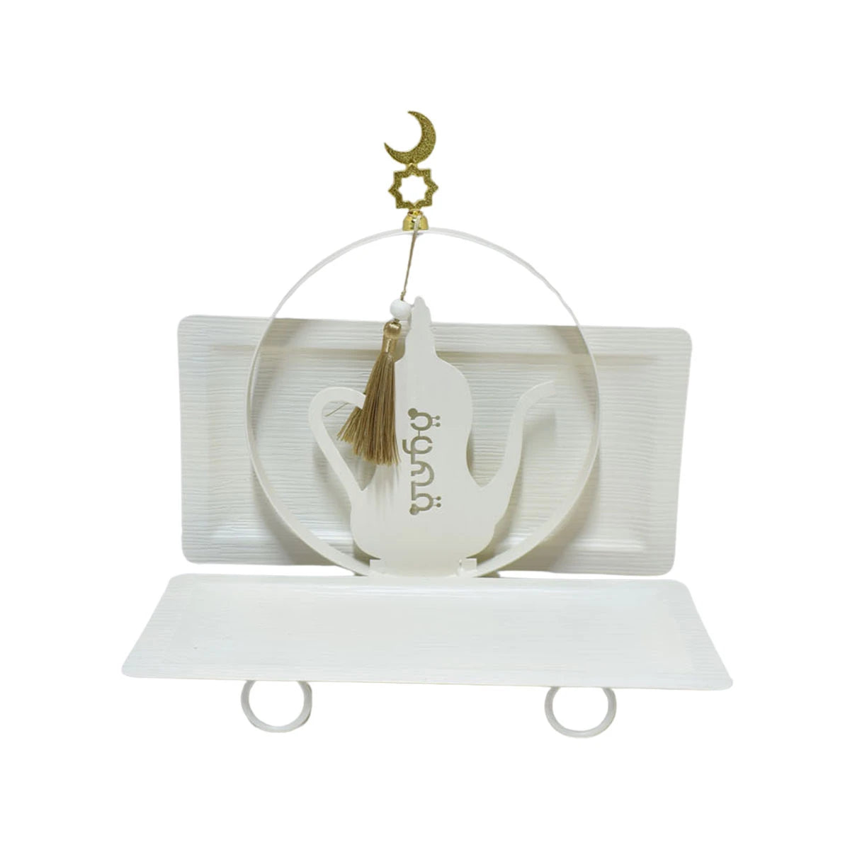 Foldable metal serving stand