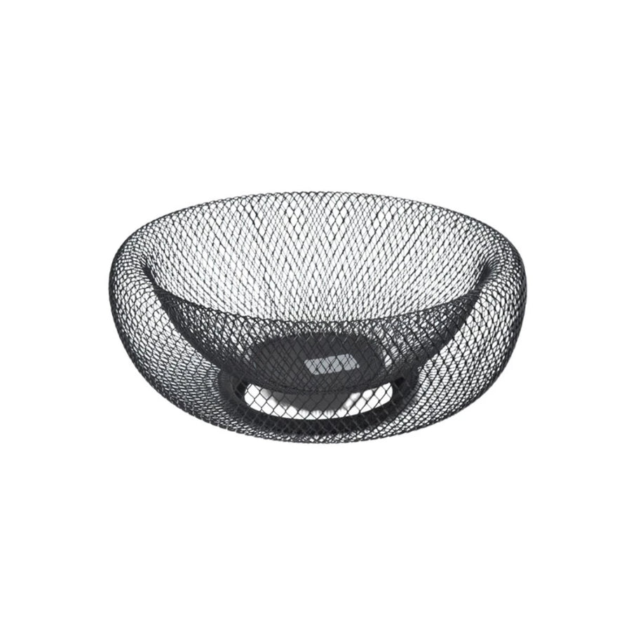 شبك لقيمات استيل دائري اسود 24 سم