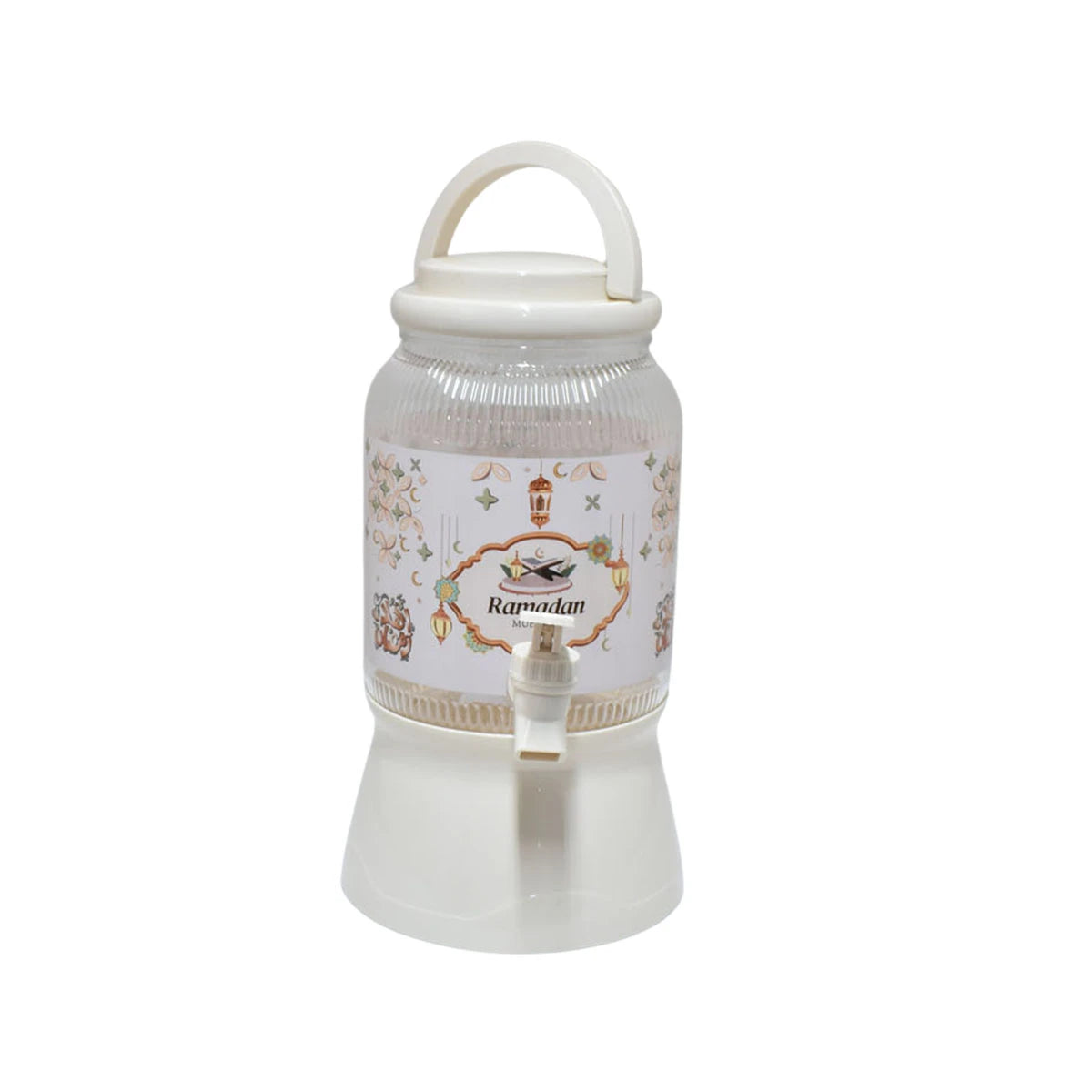 جاك بلاستيك شفاف بقاعدة ملون 3.0 لتر