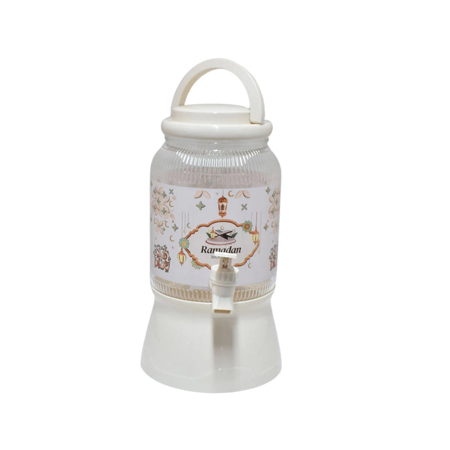 جاك بلاستيك شفاف بقاعدة ملون 3.0 لتر