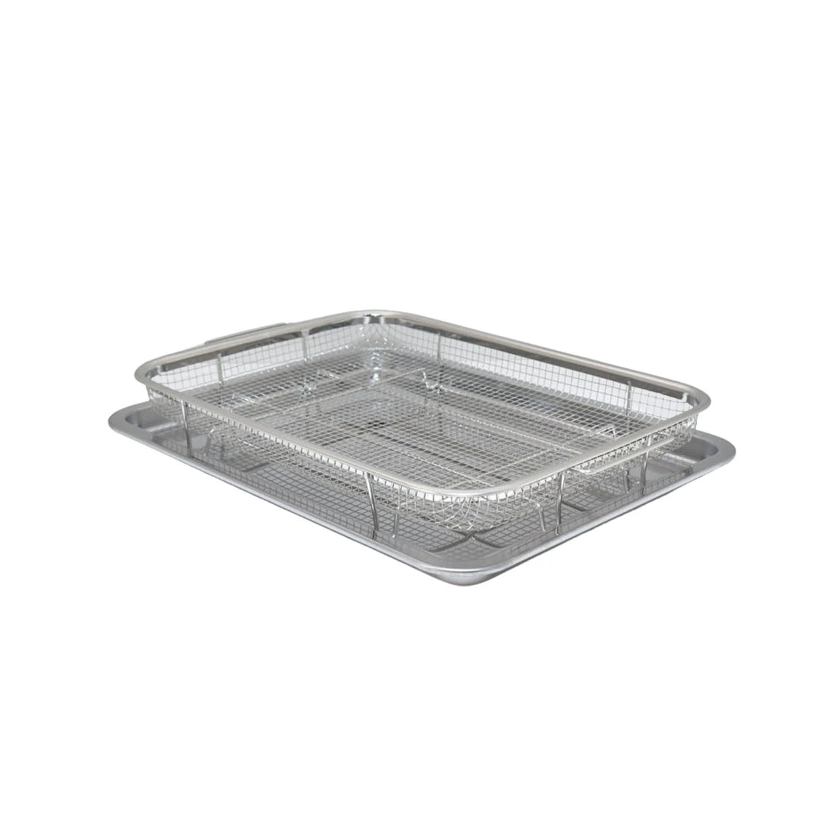 صينية فرن غير لاصقة مستطيل 38× 28 × 5 سم فضي