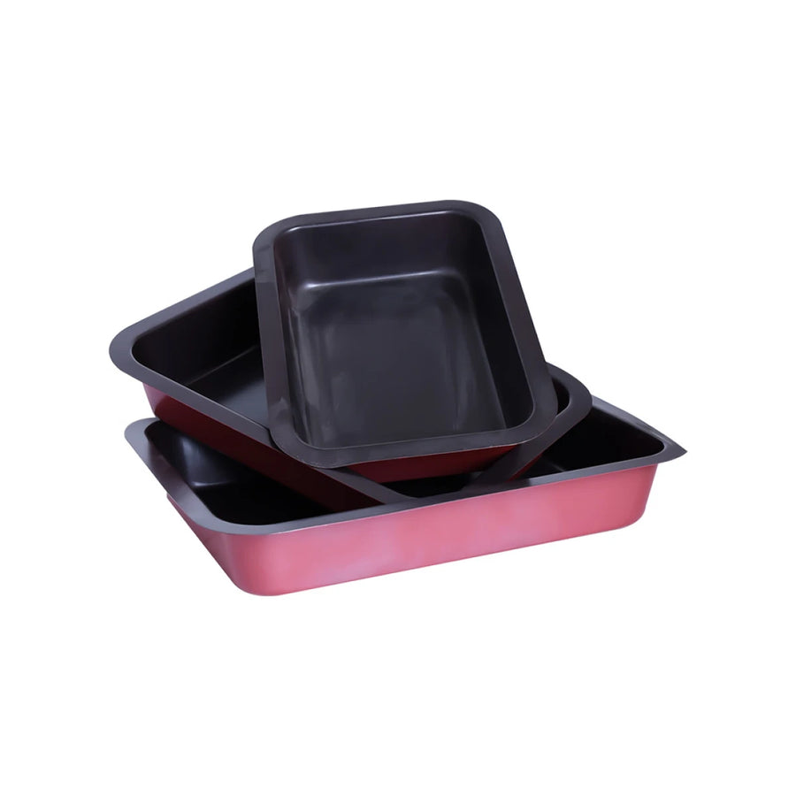 طقم صواني فرن مستطيل 3 قطعة