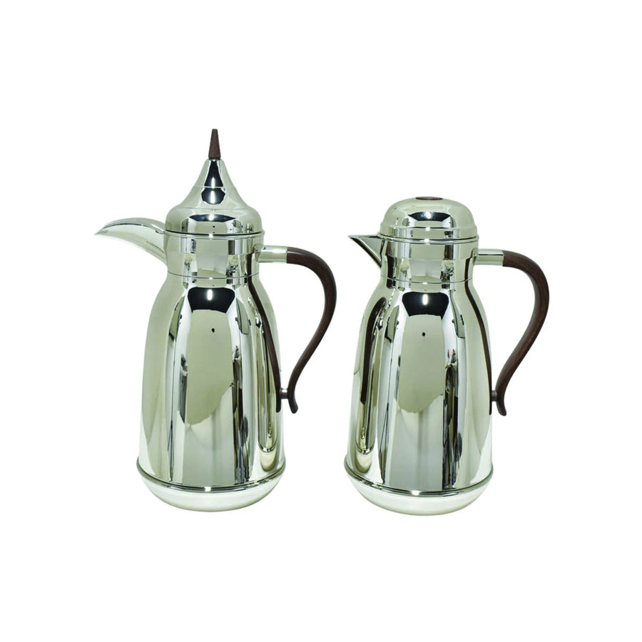 Joudia Thermos Set, 2 Pieces by Alsaif, 1.0 / 1.0 Liter