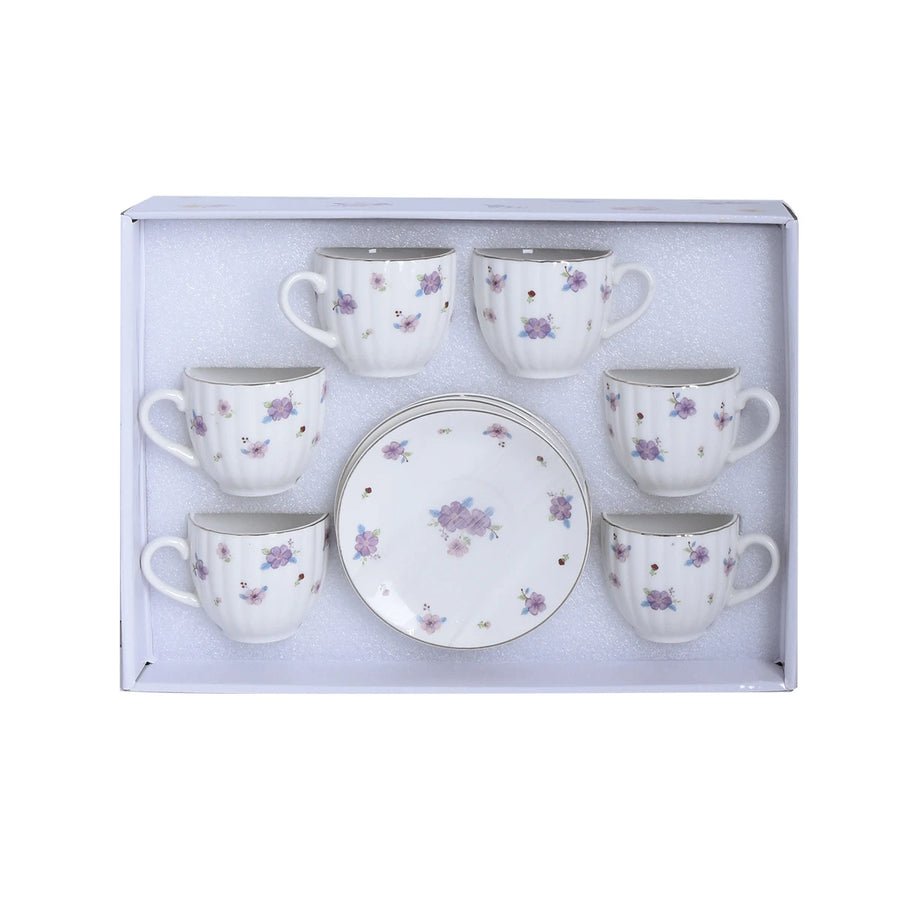 12 Piece Ceramic Coffee Cup Set 
