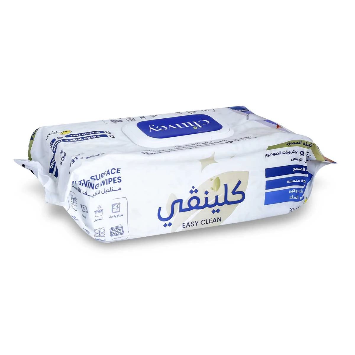 مناديل مبللة كلينفي لتنظيف الاسطح برائحة الصابون الابيض 60 منديل