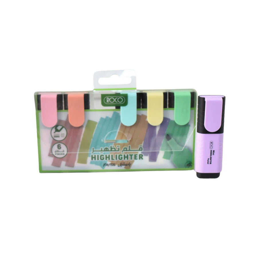 Roco Pastel Highlighter Set, 6 Colors