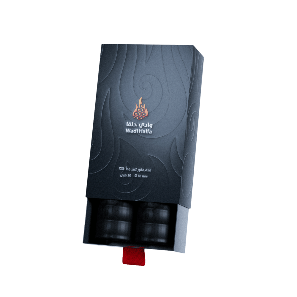 Wadi Halfa large incense charcoal, 50mm, 20 tablets