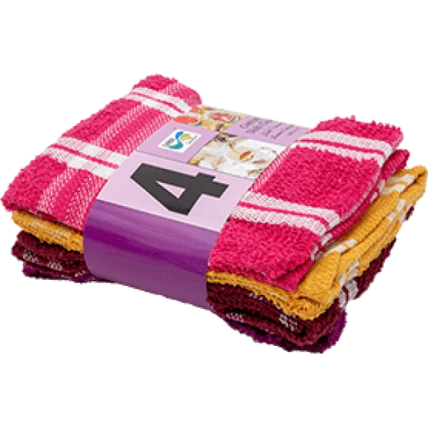 فوط مطبخ ملون 4 قطعة 38*64 سم