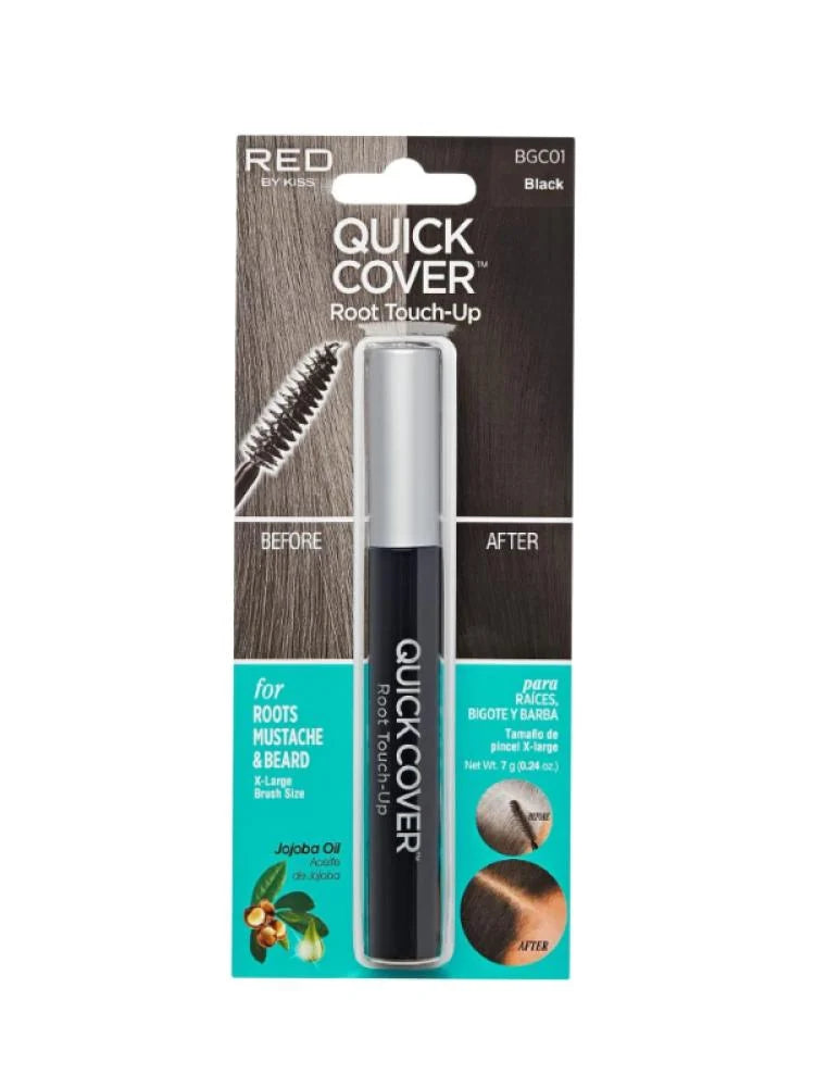 كويك كوفر فرشاه تغطية فرغات وجذور الشعر لون اسود BGC01 من كيس - 7جرام
