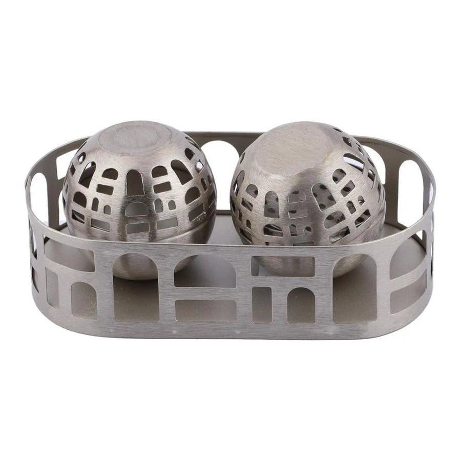 3-piece metal incense burner set