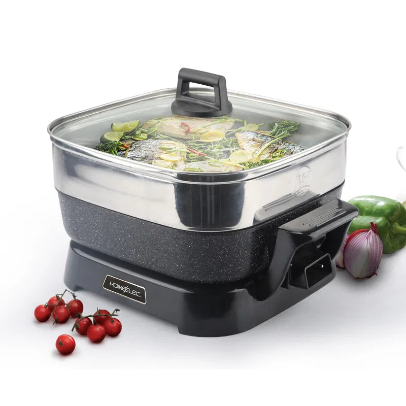 قدر قلي و طبخ بالبخار هوم إلك متعدد الوظائف 1360 واط