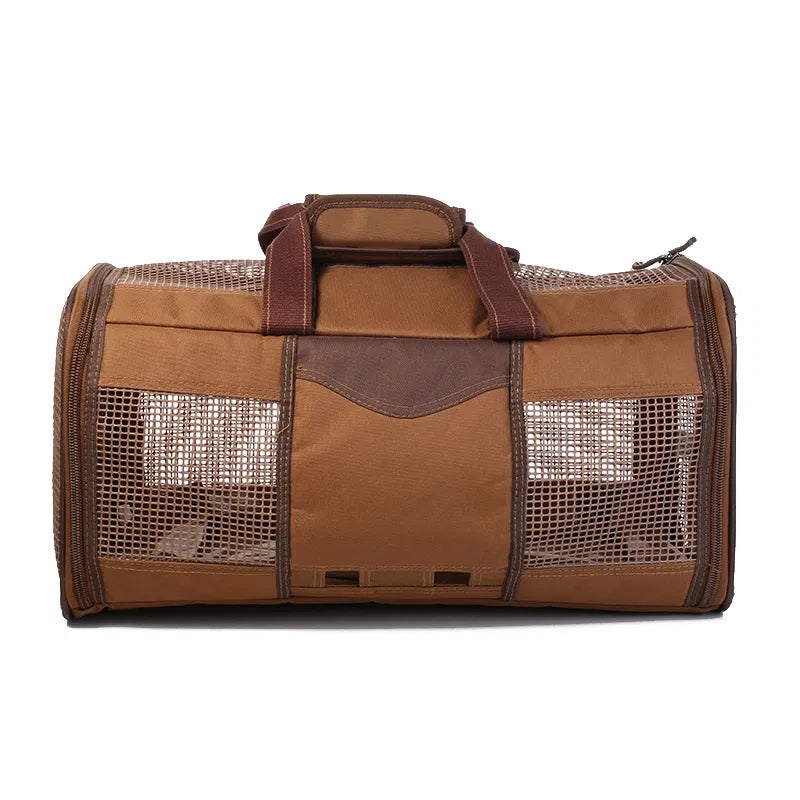 شنطة رحلات قماش مع شبك