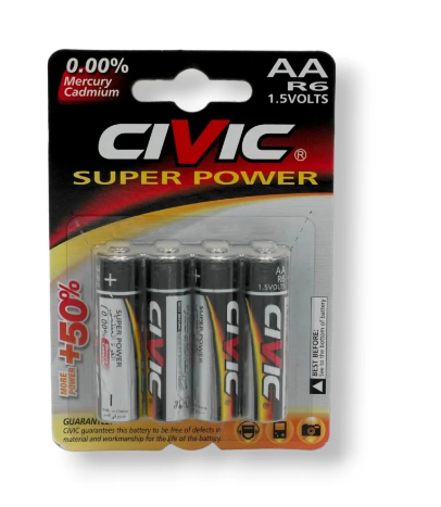 Civic battery 1.5 watts 4pcs AA