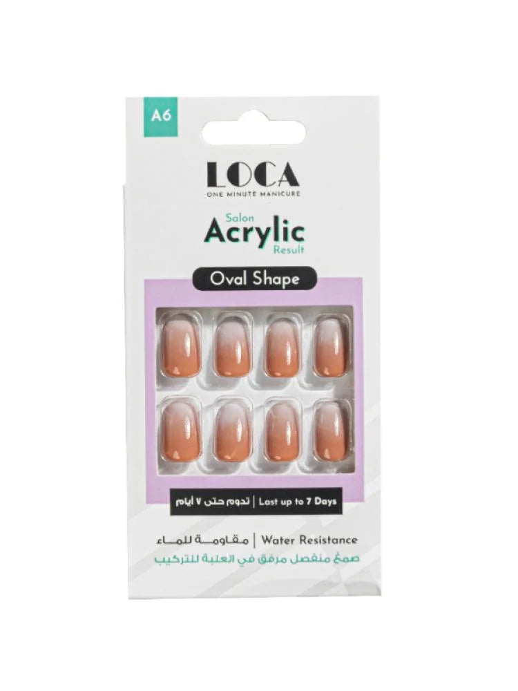 लूका एक्रिलिक फॉल्स नेल्स - A6 ओम्ब्रे कलर