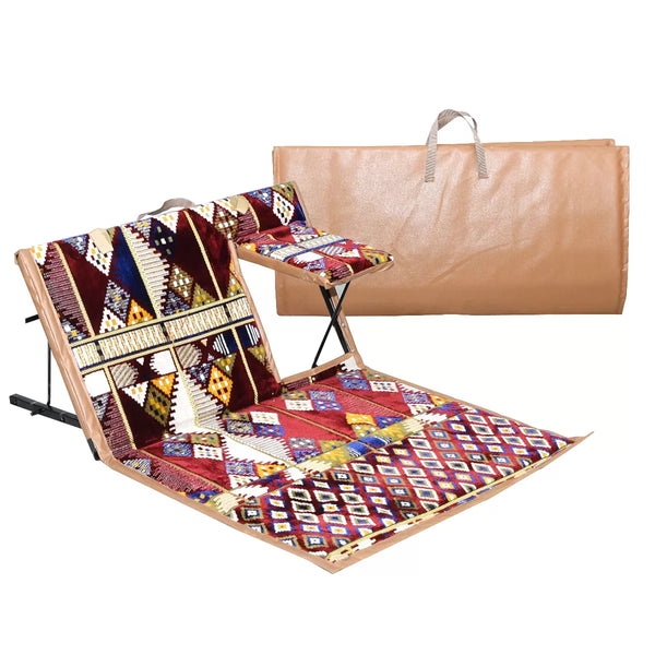 كرسي رحلات ارضي مع تكاية قابل للطي 75 سم