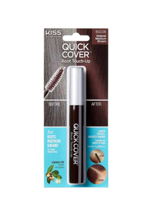 كويك كوفر فرشاه تغطية فرغات وجذور الشعر لون بني متوسط طبيعي BGC06 من كيس - 7جرام