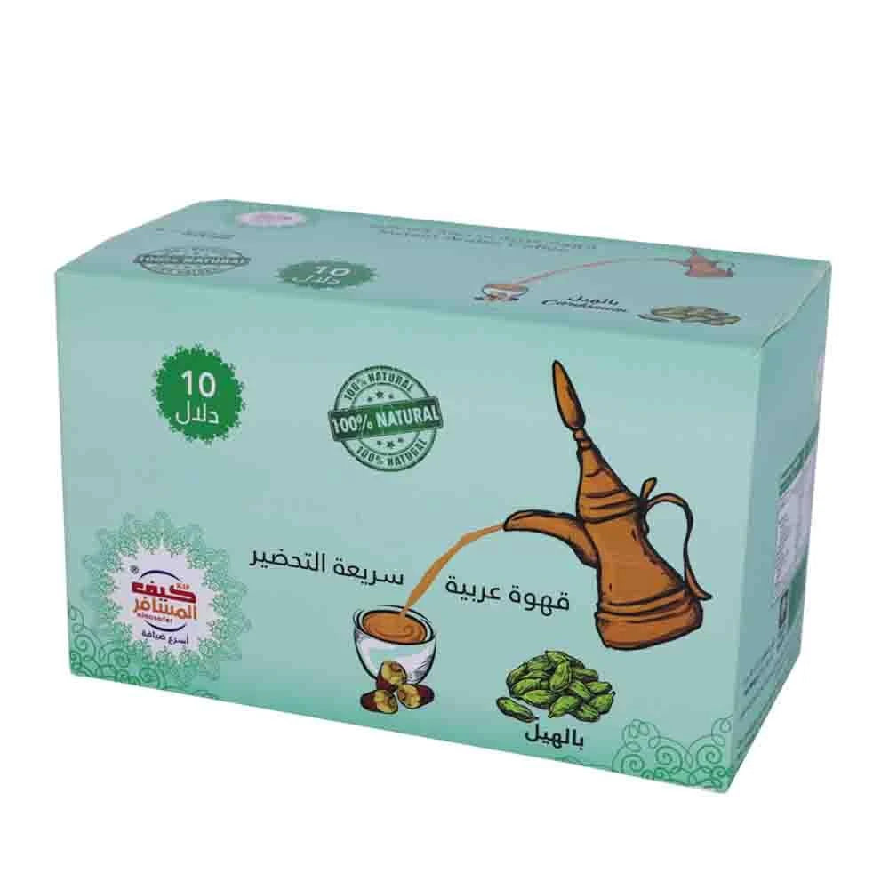 كيف المسافر قهوة عربية سريعة التحضير بالهيل 300 جرام 10 أظرف * 30 جرام