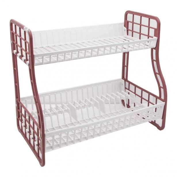 2-tier plastic dish drying rack