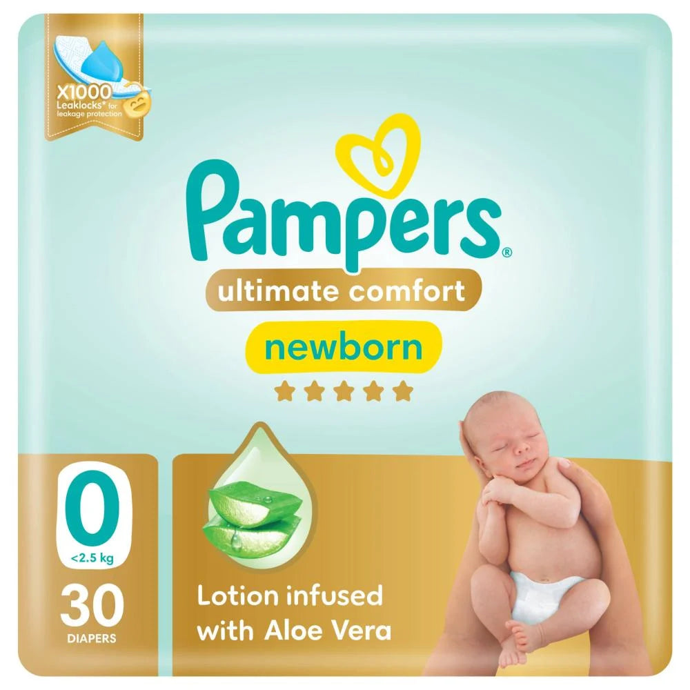 Pampers Size (0) Complete Comfort Taped Diapers 30 Count