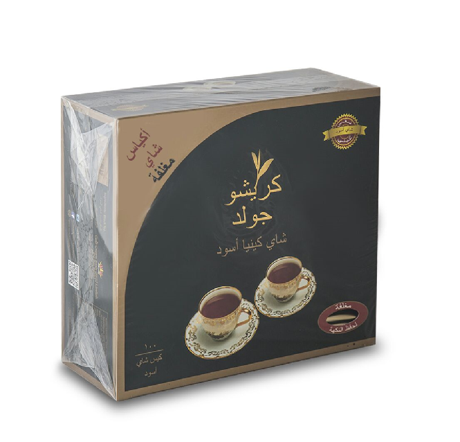 شاي اسود مغلف كريشو جولد 100 حبه