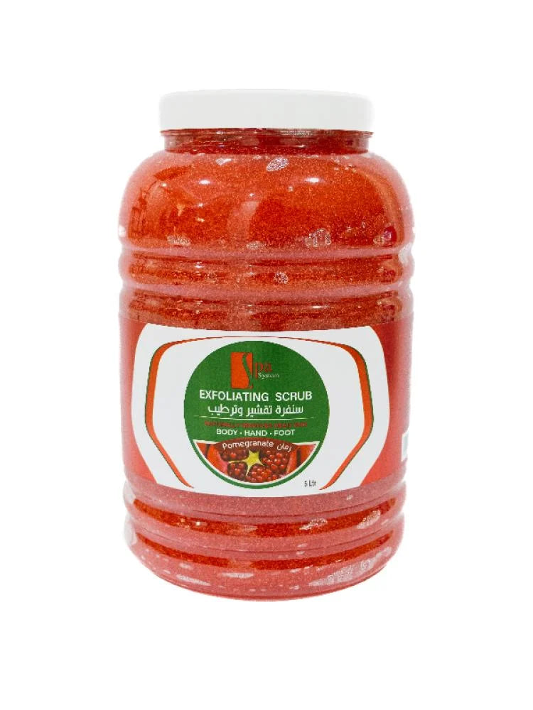 سنفرة تقشير وترطيب للجسم بخلاصة الرمان من سبا سيستم - 5 لتر