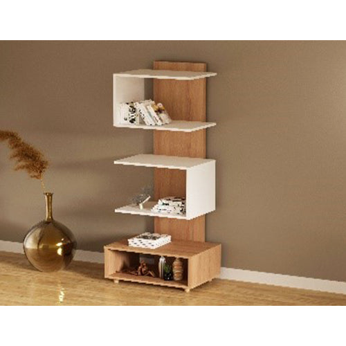 BOOKCASE ALMOND/WHITE