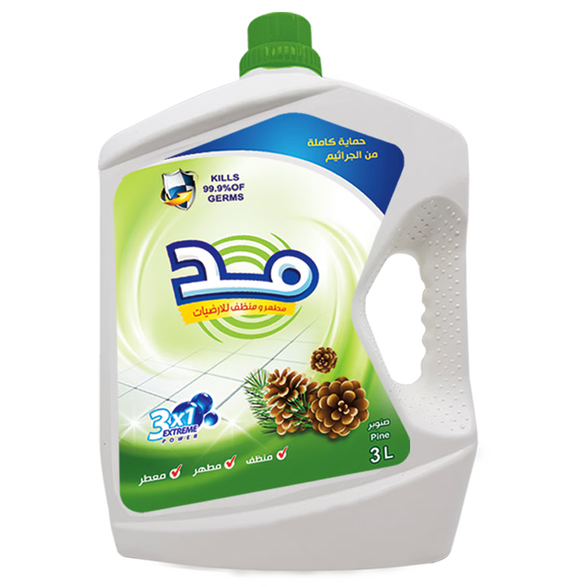 مطهر و منظف متعدد الاستخدامات  مد الصنوبر 3 لتر