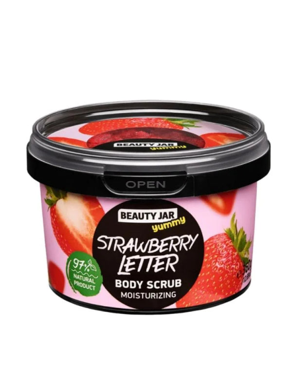 مقشر الجسم بزيت جوز الهند وخلاصة الفراولة من بيوتي جار – 360 جرام