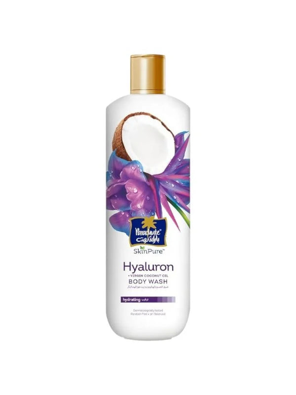 غسول الجسم سكين بيور المرطب بالهيالورونيك وزيت جوز الهند من باراشوت - 400 مل