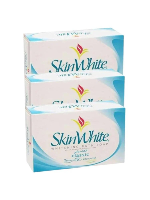 صابون الاستحمام كلاسيك المبيض من سكين وايت - 3×135 جرام