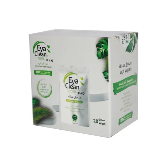 Aya Clean Pro Wipes 100% Natural Wet Wipes 12 Wipes
