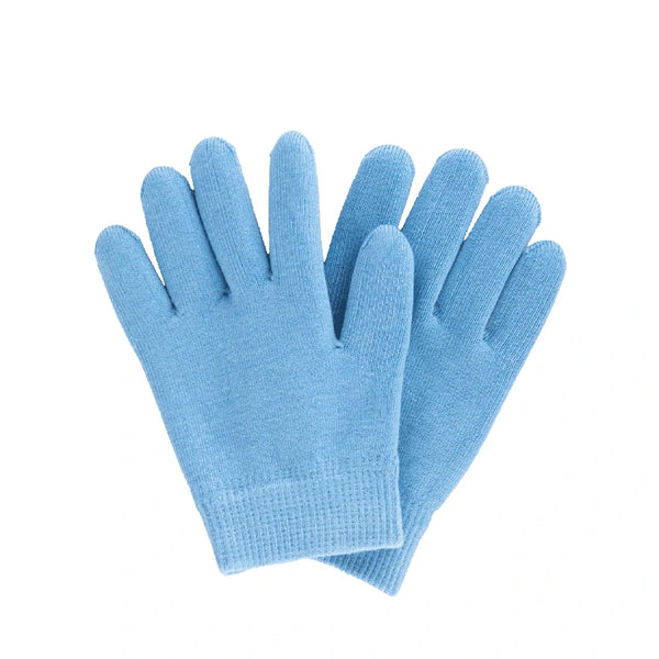 Bonitos guantes hidratantes para suavizar y reparar la piel azul