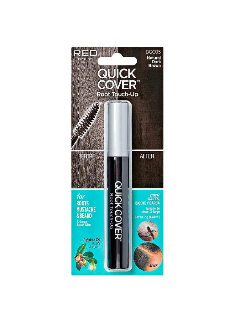 كويك كوفر فرشاه تغطية فرغات وجذور الشعر لون بني غامق طبيعي BGC05 من كيس - 7جرام