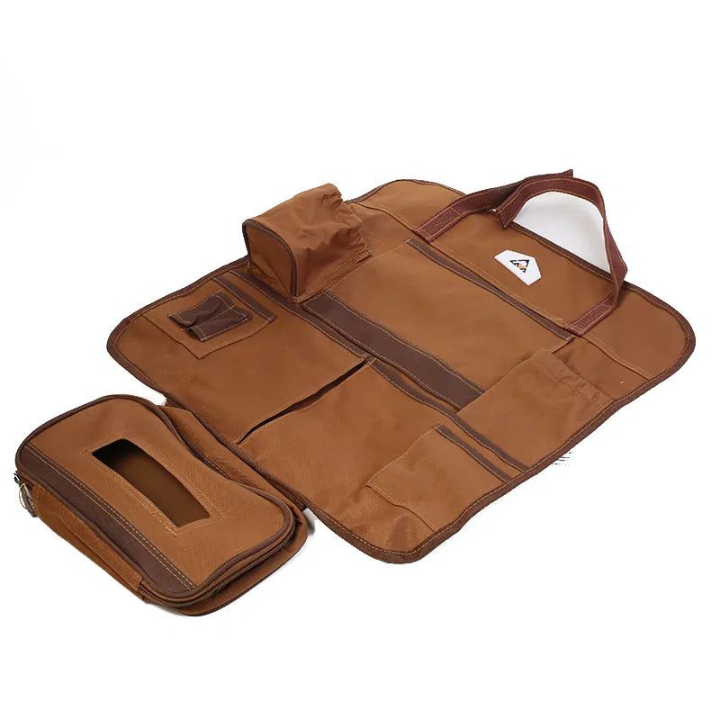 شنطة رحلات قماش بني