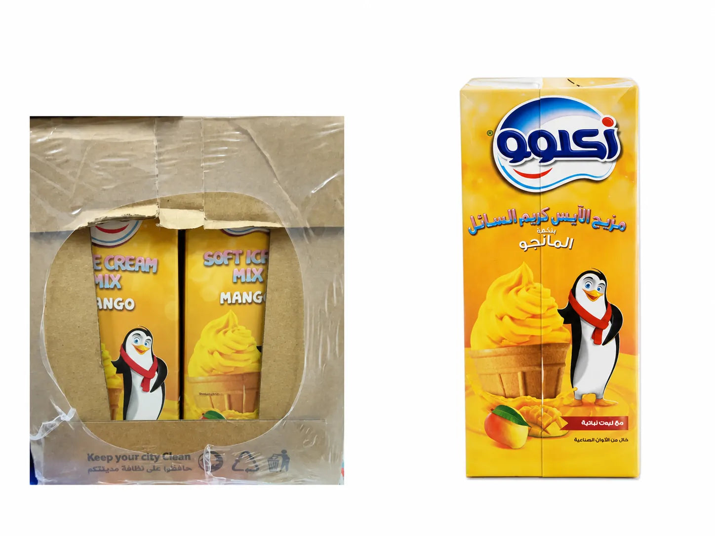 Ekloo Ice Cream Mix, Mango Flavor - 1 Liter - Case of 12