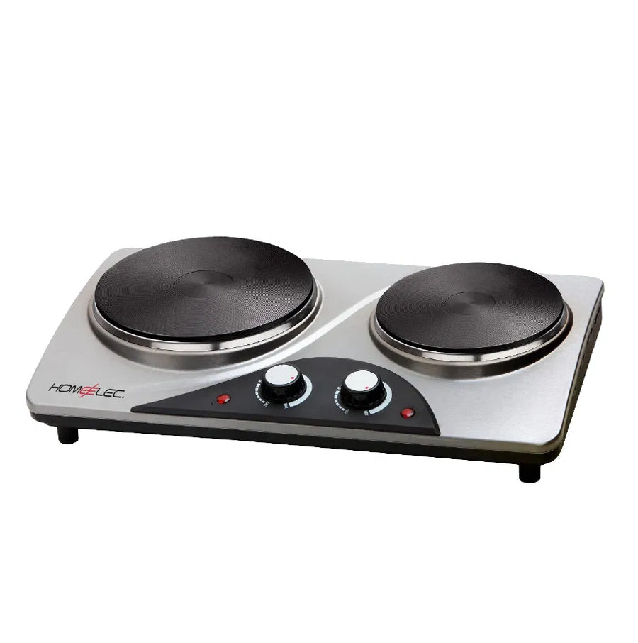 موقد هوم إلك كهربائي 2 عين فضي