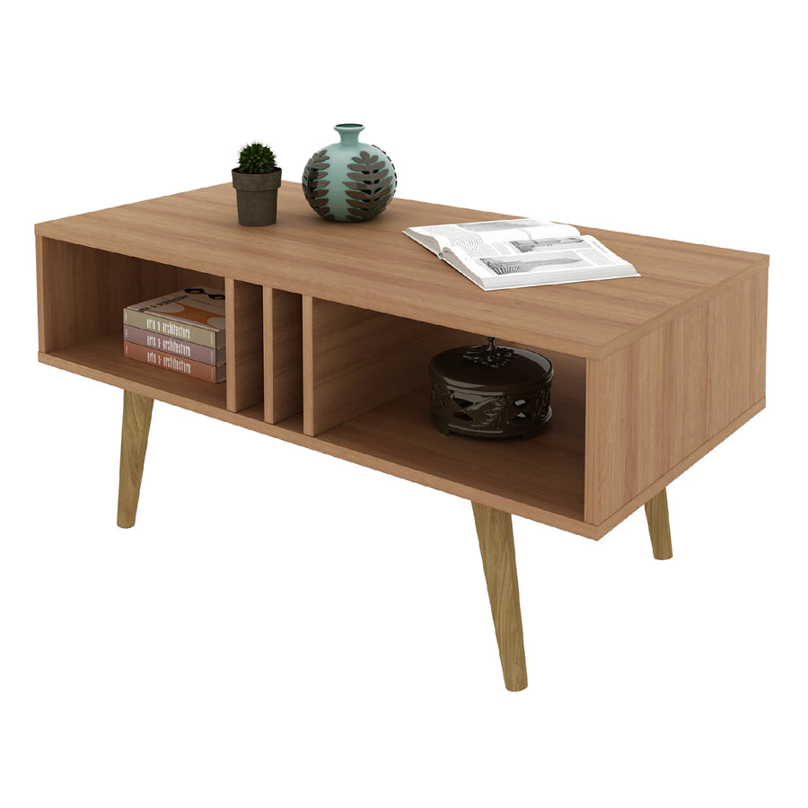 طاولة قهوة وسط لغرف المعيشة والمنزل لون جوزي