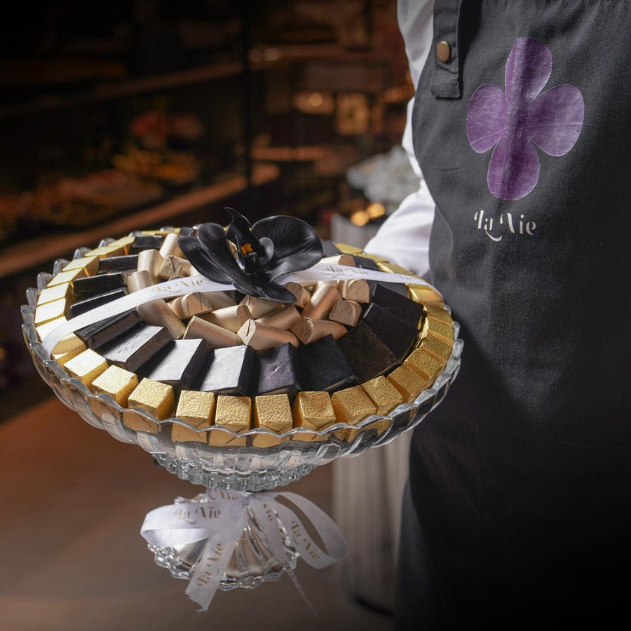 صينية شوكلاتة فاخرة كريستال