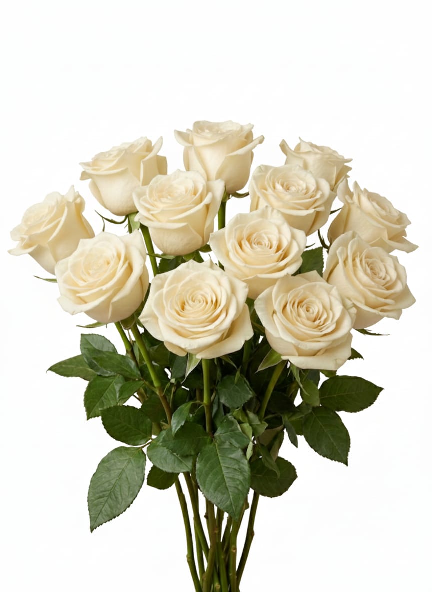 ورد جوري 10 حبة ابيض