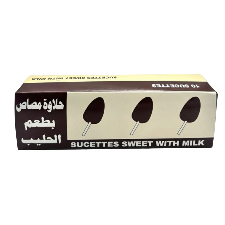 Milk-flavored lollipops, 10 pieces
