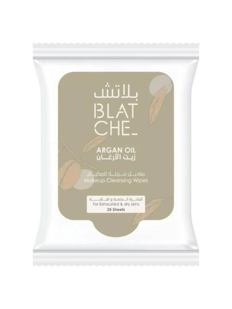 Blush Argan Makeup Remover Wipes for Tired and Dry Skin - 25 Wipes