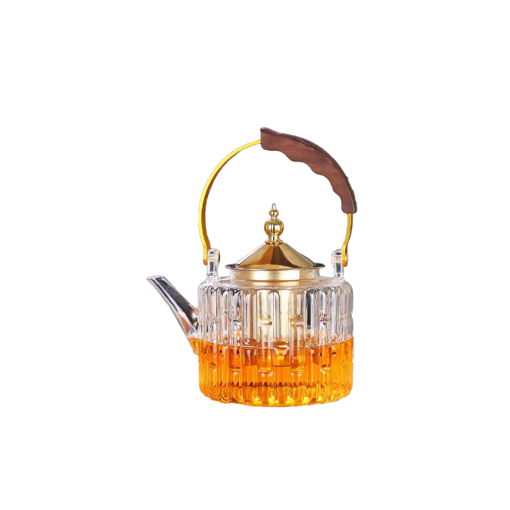 فورهوم ابريق شاي زجاجي ذهبي 1200 مل