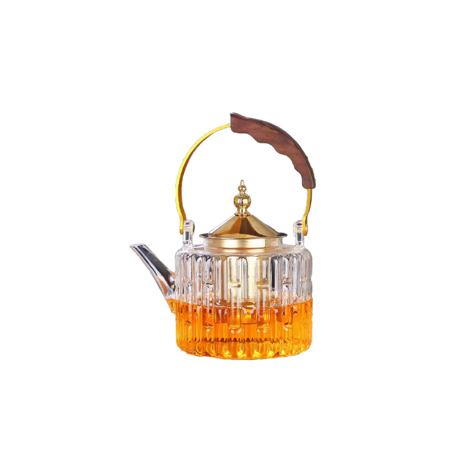فورهوم ابريق شاي زجاجي ذهبي 1200 مل