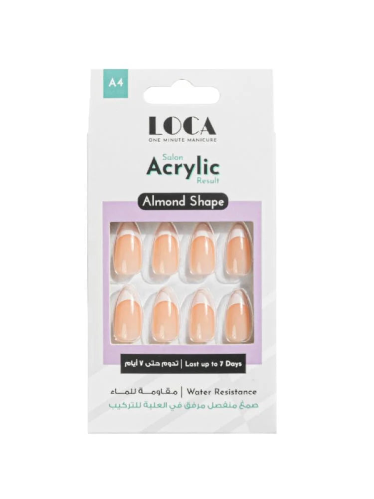 Luca Acrylic Artificial Nails - A4 Natural French Color
