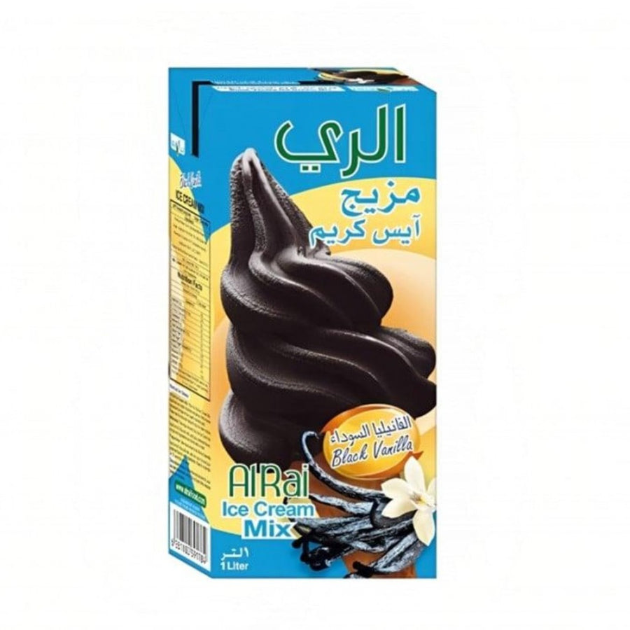 مزيج ايس كريم الري 1 لتر بنكهة الفانيليا السوداء