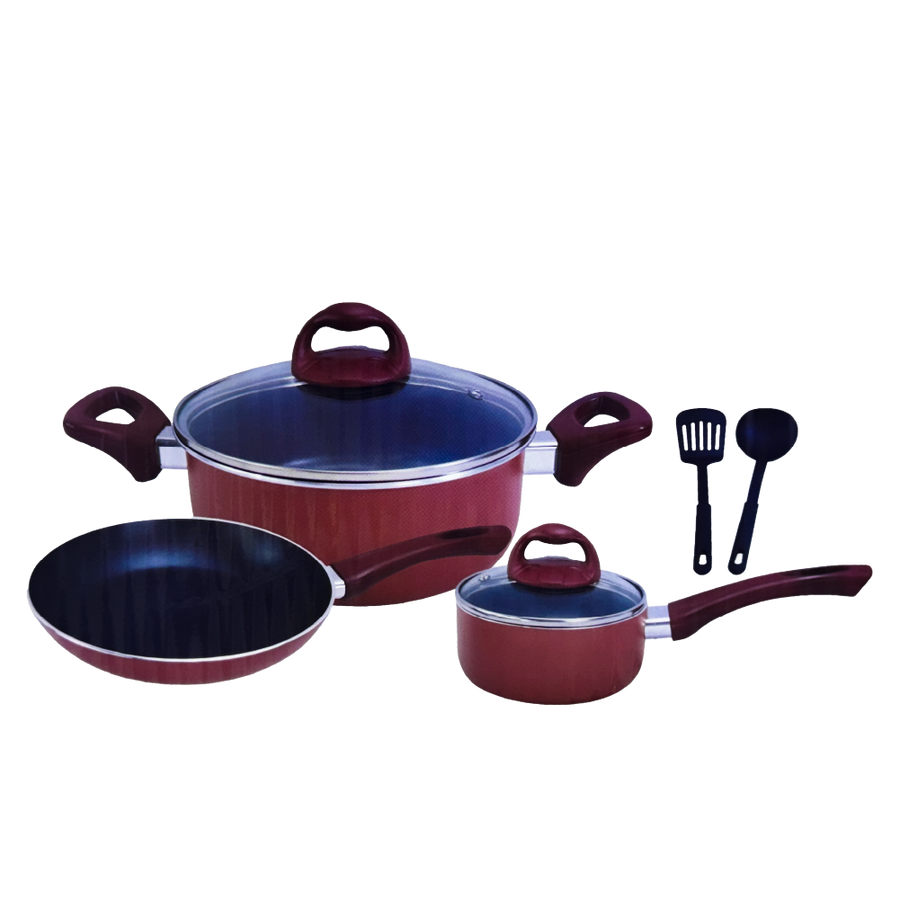 ترست طقم قدور المنيوم 7 قطعة موف