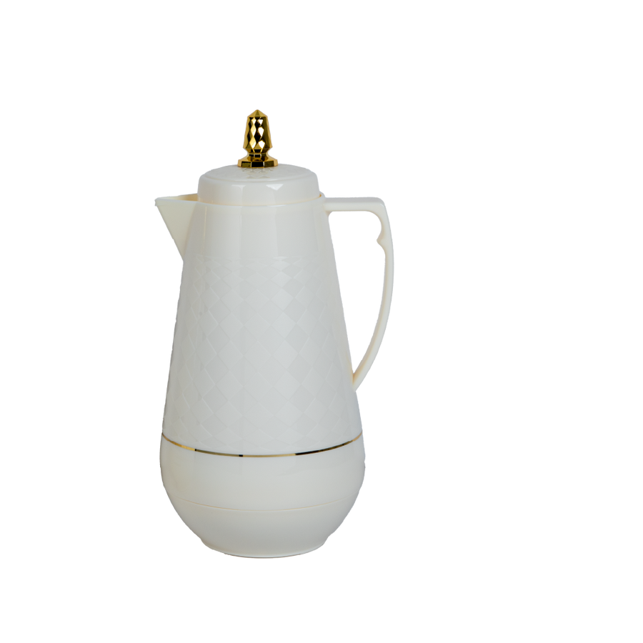 هوم ماستر ترمس شاي وقهوة ابيض 1لتر