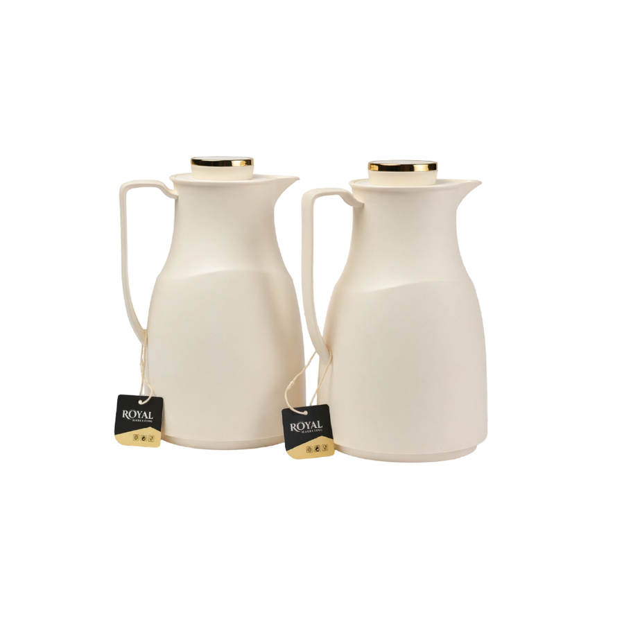 رويال طقم ترامس شاي وقهوة بلاستيك1 لتر 2 حبة