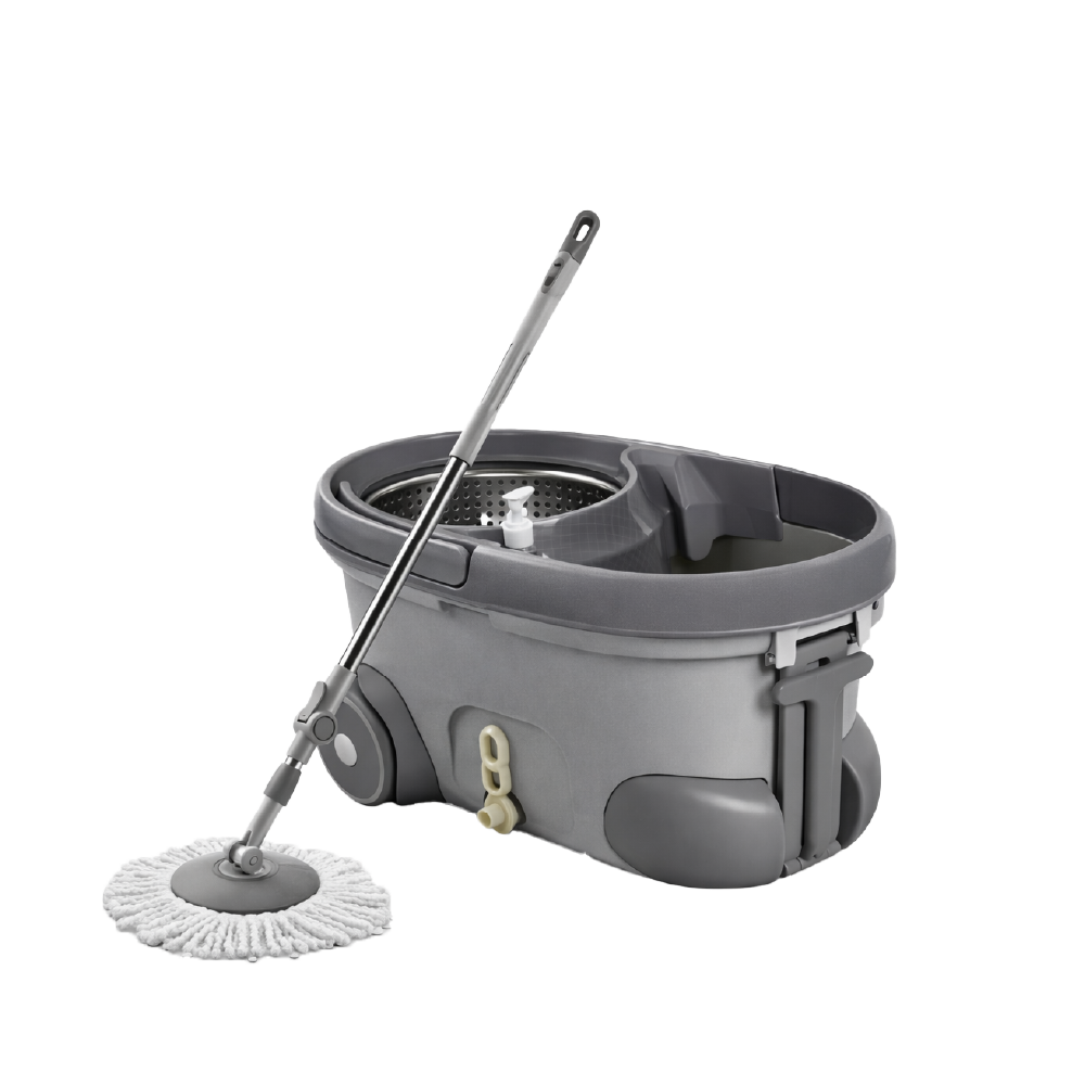 زووم طقم عربةنظافةدواسة13لترستانلس أبيض+2غيار